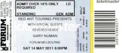 Melbourne Ticket 2011